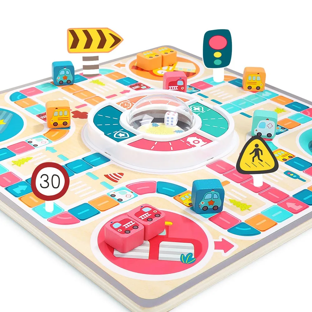 Two-Sided Car Board Game Multifunctional Dice Games Board Toys Wooden Flying Chess Toy Parent-Child Interactive Chess 2-4 Player
Two-Sided Car Board Game Multifunctional Dice Games Board Toys Wooden Flying Chess Toy Parent-Child Interactive Chess 2-4 Player