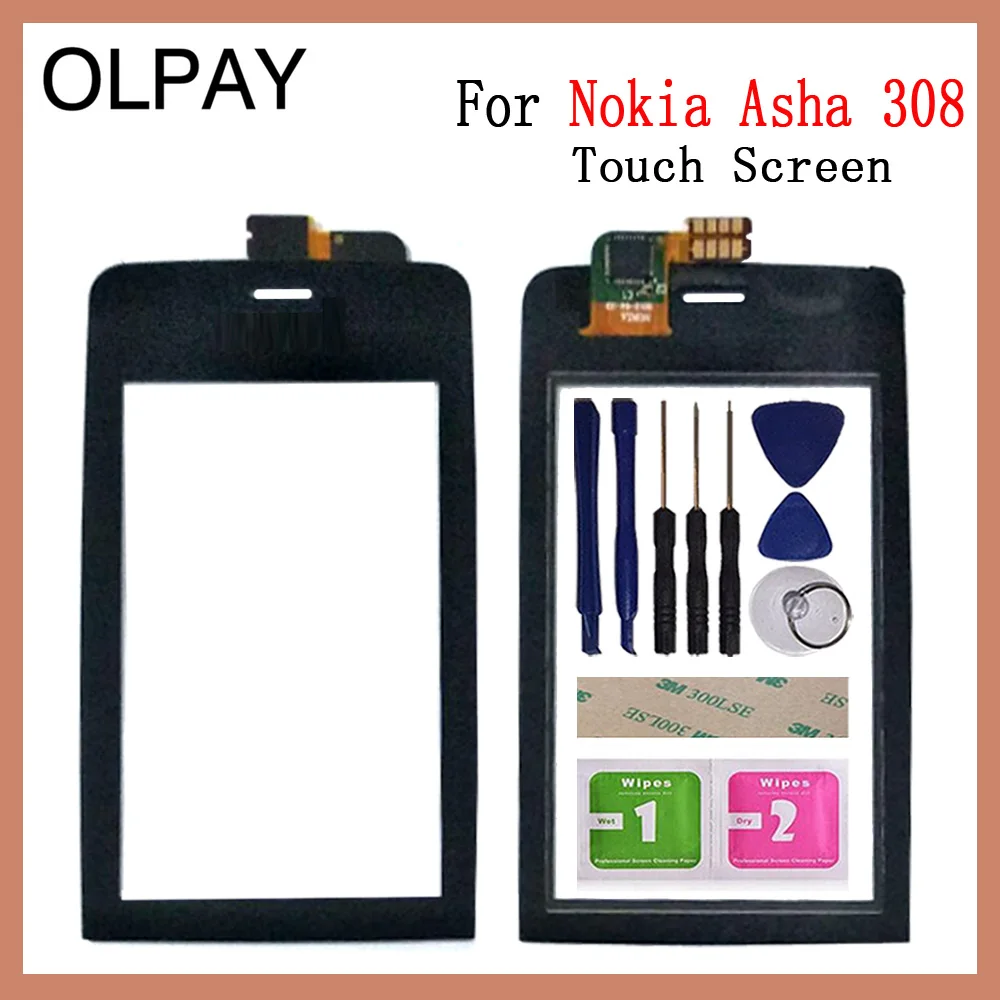 Стекло для сенсорного экрана мобильного телефона 3 0 дюйма Nokia Asha 308 N308 дигитайзер