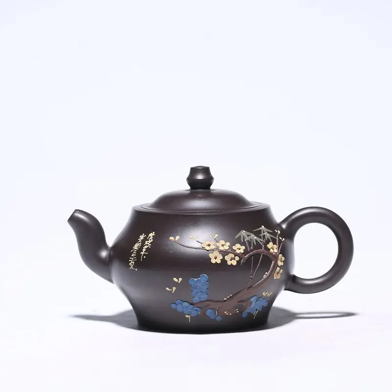 Teapot Yixing famous hand made purple clay teapot 
Teapot Yixing famous hand made purple clay teapot
