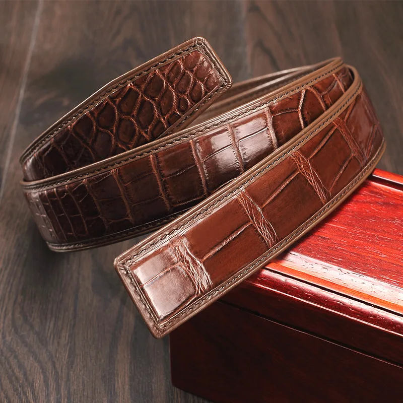 A01 2021 Thailand Siamese Crocodiles Belly Belt Man Belt Leisure Business Leather Belt Buckle Men Without Stitching Needle
A01 2021 Thailand Siamese Crocodiles Belly Belt Man Belt Leisure Business Leather Belt Buckle Men Without Stitching Needle