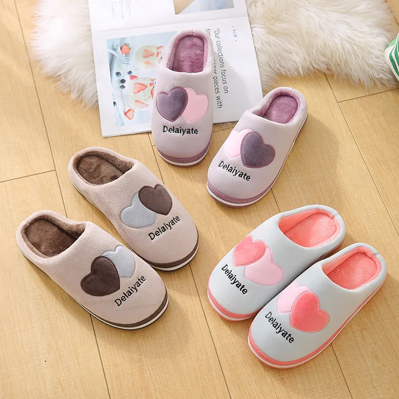 Winter slippers lovely lovers home cotton slippers non slip thick sole indoor warm Plush Soft men's and women's cotton slippers
Winter slippers lovely lovers home cotton slippers non slip thick sole indoor warm Plush Soft men's and women's cotton slippers