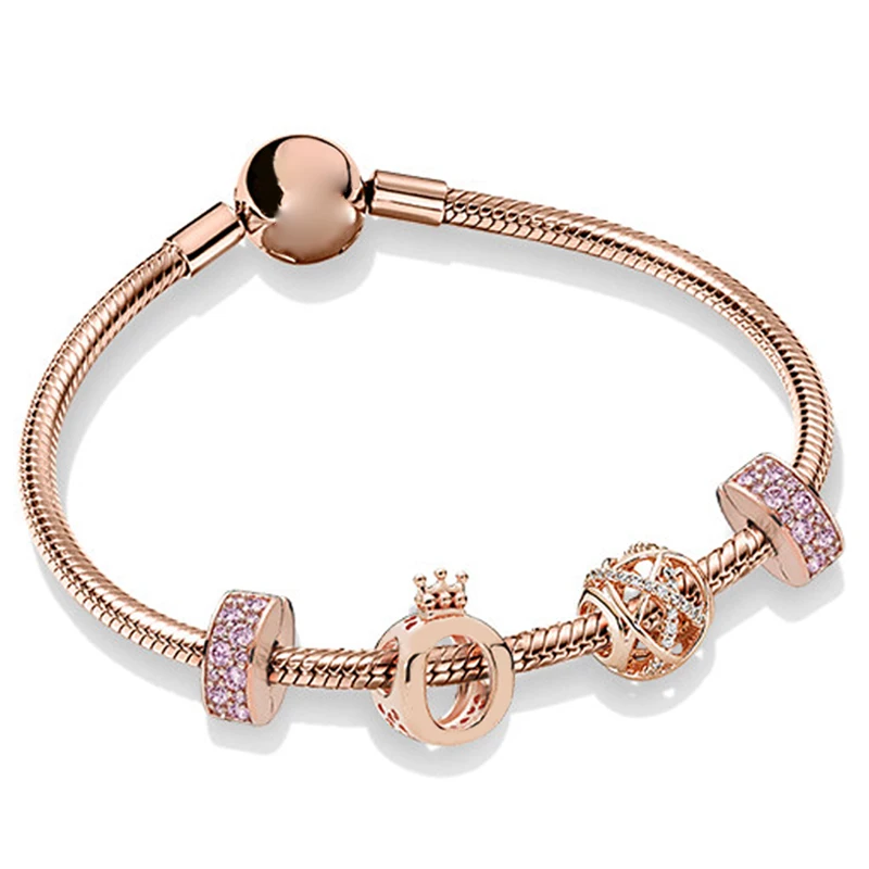 2020 100% 925 Sterling Silver Rose Gold Flashing Hollow Elegant Charm Crown Beaded Women Bracelet Set Original Jewelry ZT0246
2020 100% 925 Sterling Silver Rose Gold Flashing Hollow Elegant Charm Crown Beaded Women Bracelet Set Original Jewelry ZT0246