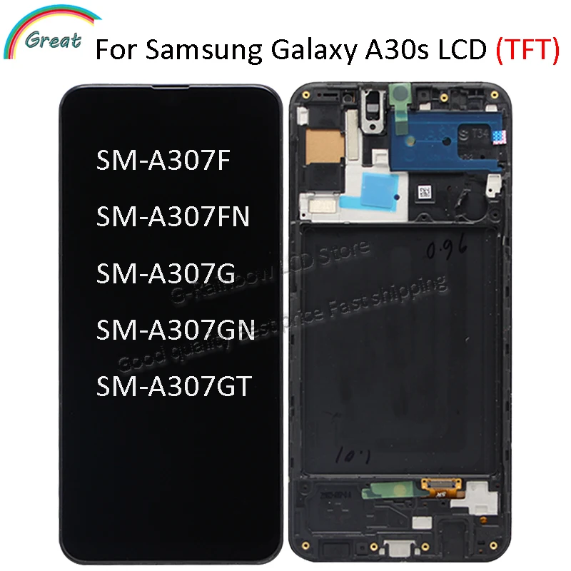 ЖК дисплей TFT для Samsung Galaxy A30S сенсорный экран с дигитайзером в сборе A30s A307 A307F A307G