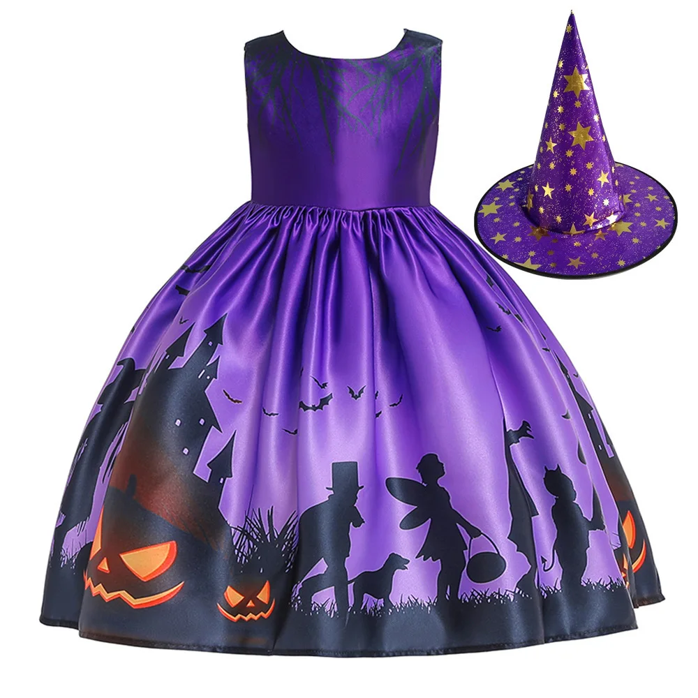 Children Girls Halloween Cosplay Witch Costume Teens Baby Girl Gown Infant Witch Dress Clothing Set with Hat
Children Girls Halloween Cosplay Witch Costume Teens Baby Girl Gown Infant Witch Dress Clothing Set with Hat