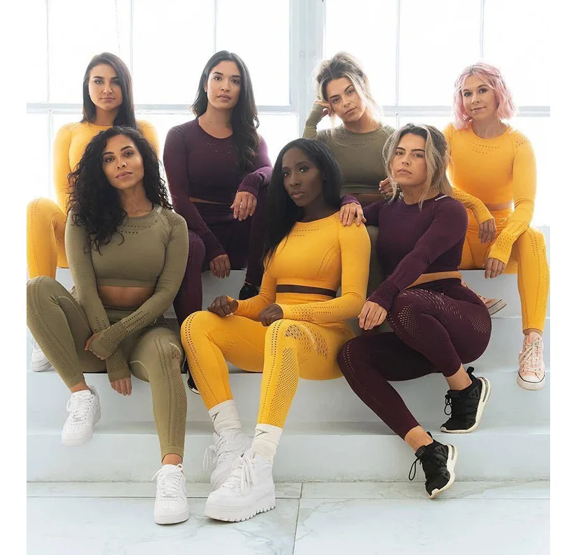 Women New Seamless Yoga Set Gym Clothing Fitness Leggings+Cropped Shirts Sport Suit Women Long Sleeve Tracksuit Active Wear DS04
Women New Seamless Yoga Set Gym Clothing Fitness Leggings+Cropped Shirts Sport Suit Women Long Sleeve Tracksuit Active Wear DS04