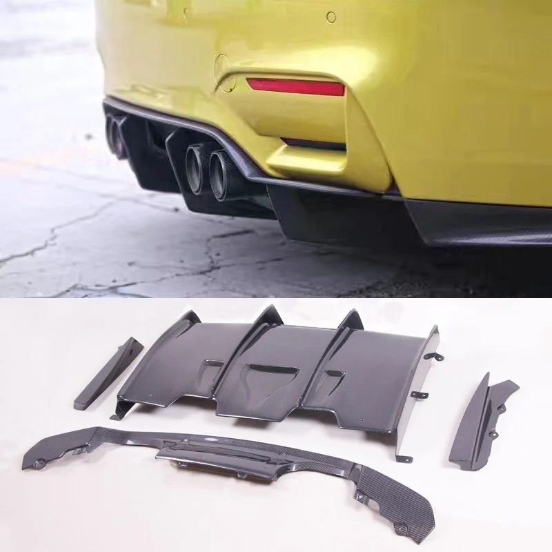 Задний диффузор для бампера из углеродного волокна подходит BMW F80 M3 F82 M4|fiber bumper|rear