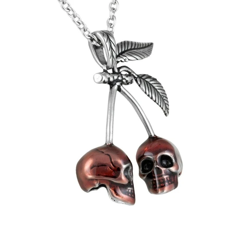 fashionable Trend Creative Retro Red Cherry Skull Punk Hip Hop Personality Men's Pendant Necklace Jewelry Accessories Wholesale
fashionable Trend Creative Retro Red Cherry Skull Punk Hip Hop Personality Men's Pendant Necklace Jewelry Accessories Wholesale