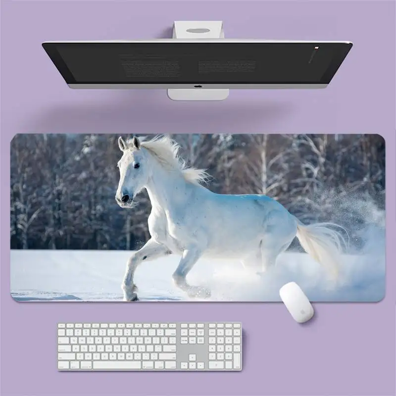 White Horse Running Snow Field Nature Locking Edge Mouse Pad Game Large Game Laptop XL Non-slip Rubber Office Computer Mouse Pad
White Horse Running Snow Field Nature Locking Edge Mouse Pad Game Large Game Laptop XL Non-slip Rubber Office Computer Mouse Pad