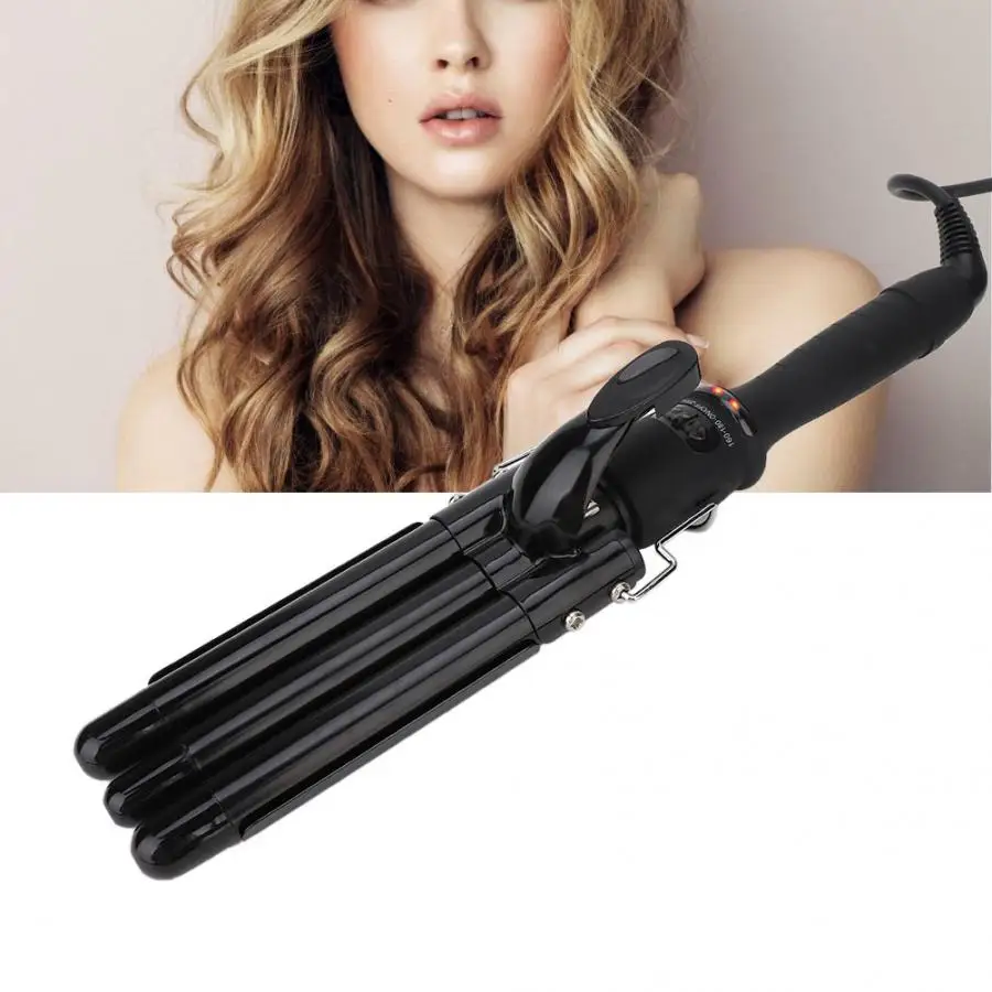 Three Rods Electric Hair Curler Hair Curling Iron Styling Tool LCD Display (EU Plug 100-240V) Barber Accessories Curling Hair
Three Rods Electric Hair Curler Hair Curling Iron Styling Tool LCD Display (EU Plug 100-240V) Barber Accessories Curling Hair