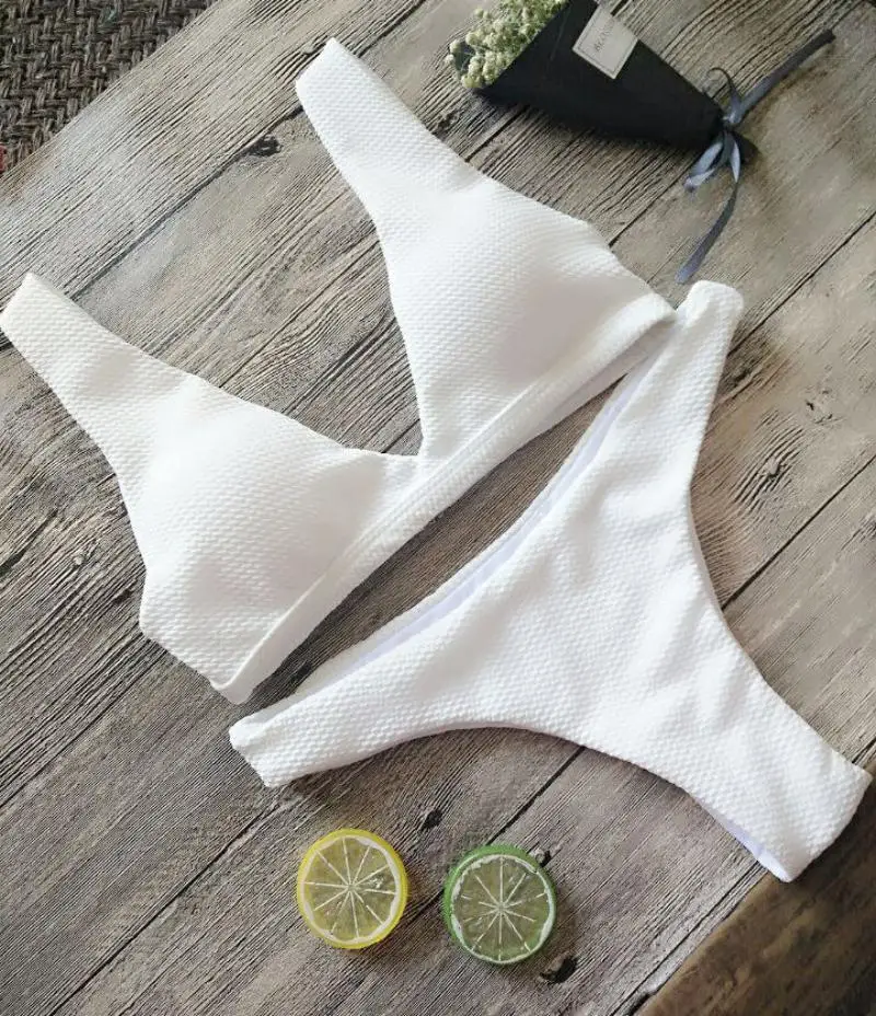Women Sexy Solid Bikini Set Push-up Triangle Padded Bra Low Waist Brief Swimsuit Swimwear Beach Wear Bathing Suits Summer Wear
Women Sexy Solid Bikini Set Push-up Triangle Padded Bra Low Waist Brief Swimsuit Swimwear Beach Wear Bathing Suits Summer Wear