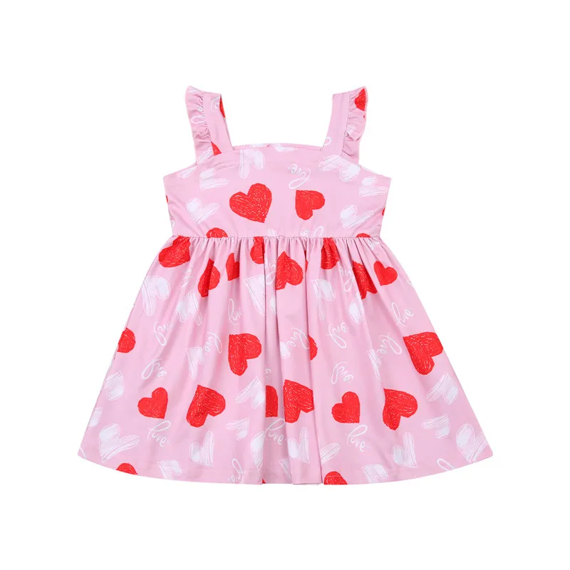 2-7T Girl's Dress, Heart Print Sleeveless Sling Dress for Birthday Party Photography Vacation
2-7T Girl's Dress, Heart Print Sleeveless Sling Dress for Birthday Party Photography Vacation