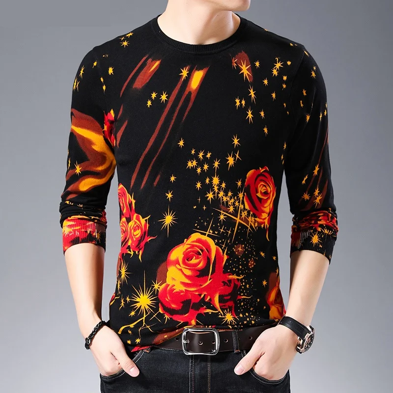 Men long-sleeved O-Neck T shirt Male business 2021 autumn winter tops tees Man casual printing flowers T shirts Y-5662-979
Men long-sleeved O-Neck T shirt Male business 2021 autumn winter tops tees Man casual printing flowers T shirts Y-5662-979