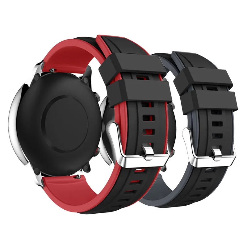 

For Huami Amazfit GTR 47mm / Pace Stratos 3 2 2S Silicone band for Samsung Galaxy watch 46mm Gear S3 Wrist Strap Watchband 22mm