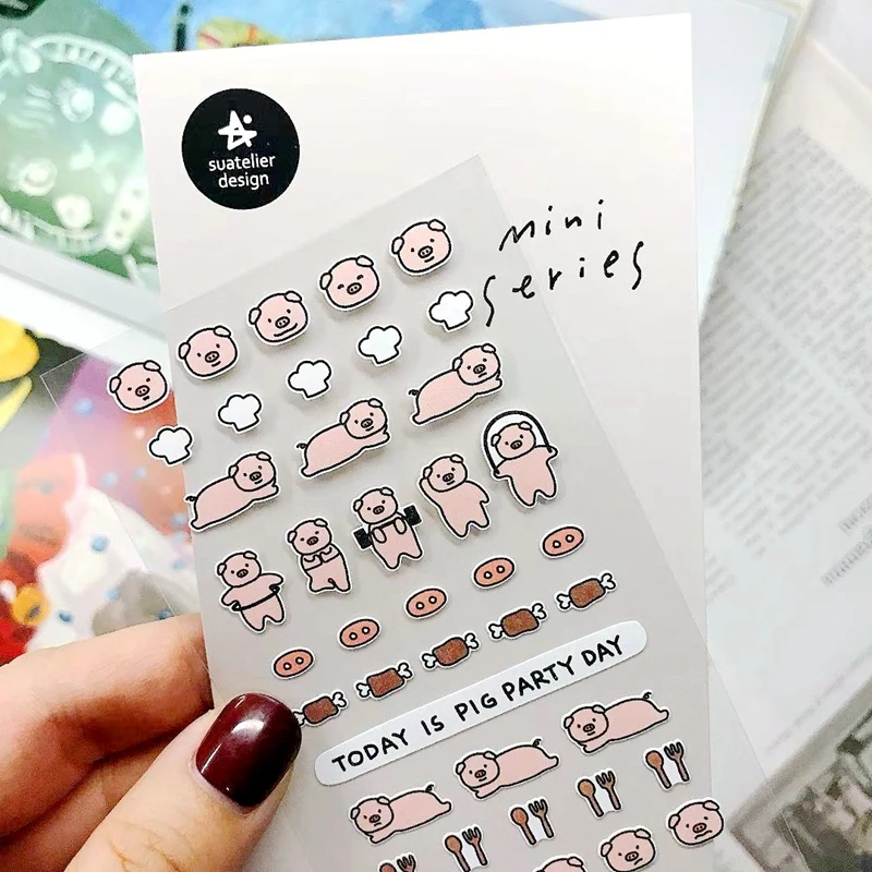 Suatelier Mini Series Stickers No.111 Pig Party Day Cute Scrapbooking Journal Sticker Stationery Diary Decoration DIY Craft
Suatelier Mini Series Stickers No.111 Pig Party Day Cute Scrapbooking Journal Sticker Stationery Diary Decoration DIY Craft