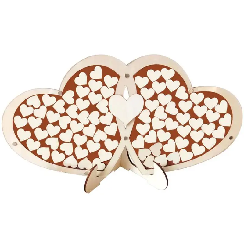 Double Heart Shaped Guest Book Sweet Wedding Signature Puzzle Manufacturing Technology of Plywood Memory Scrapbook
Double Heart Shaped Guest Book Sweet Wedding Signature Puzzle Manufacturing Technology of Plywood Memory Scrapbook
