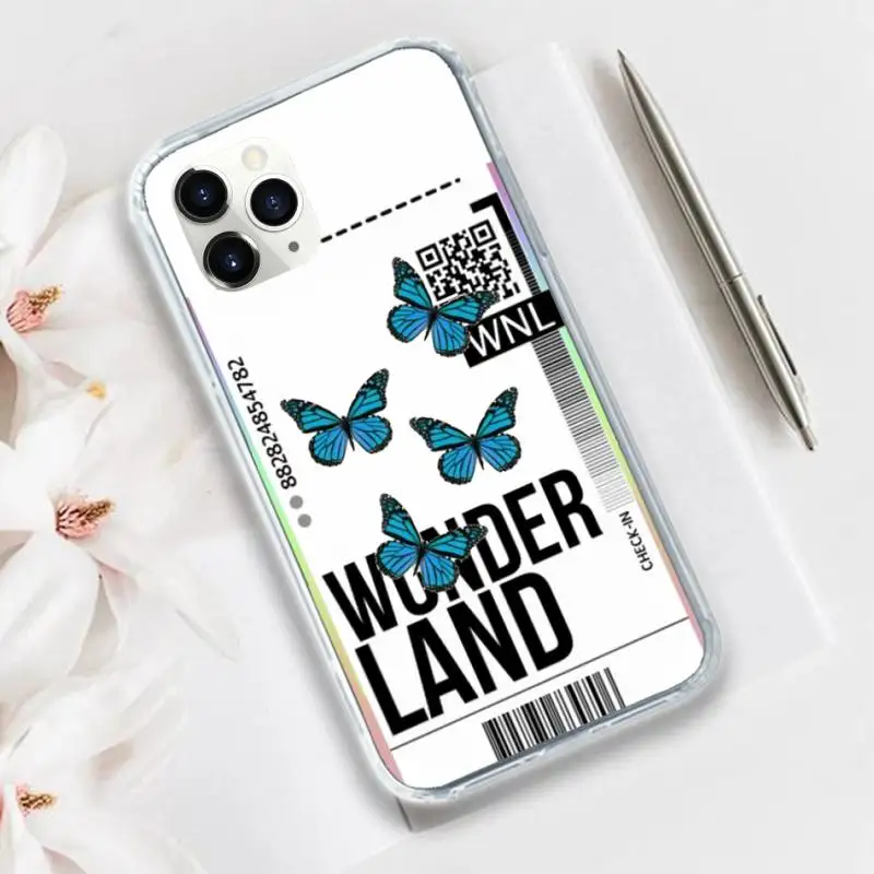 World label ticket butterfly Phone Case Transparent for iPhone 11 12 mini pro XS MAX 8 7 6 6S Plus X 5S SE 2020 XR
World label ticket butterfly Phone Case Transparent for iPhone 11 12 mini pro XS MAX 8 7 6 6S Plus X 5S SE 2020 XR