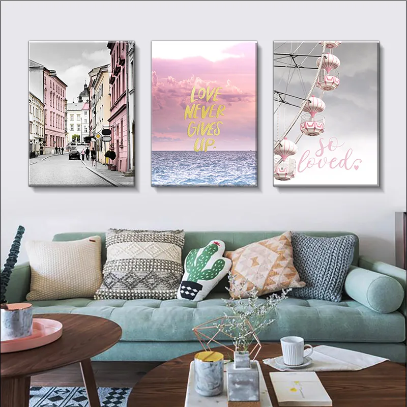 Modern Landscape Architecture Poster, Small Fresh Pink Canvas Painting, Letter Mural, Printing, Waterproof, Family Decoration
Modern Landscape Architecture Poster, Small Fresh Pink Canvas Painting, Letter Mural, Printing, Waterproof, Family Decoration