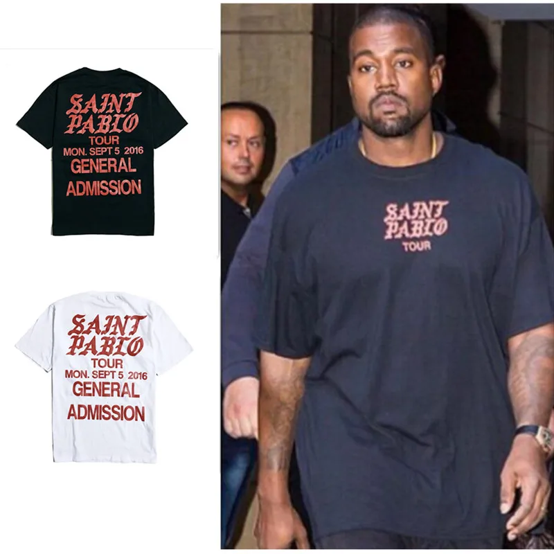 2021 футболки Singer Kanye West Святой Пабло Tour I Feel like Paul хлопковая футболка для мужчин и