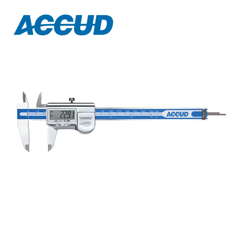 ACCUD IP67 Waterproof Electronic Digital Vernier Caliper Coolant Proof Caliper With Metal Cover 150/200/300mm 6"/8"/12"
ACCUD IP67 Waterproof Electronic Digital Vernier Caliper Coolant Proof Caliper With Metal Cover 150/200/300mm 6"/8"/12"