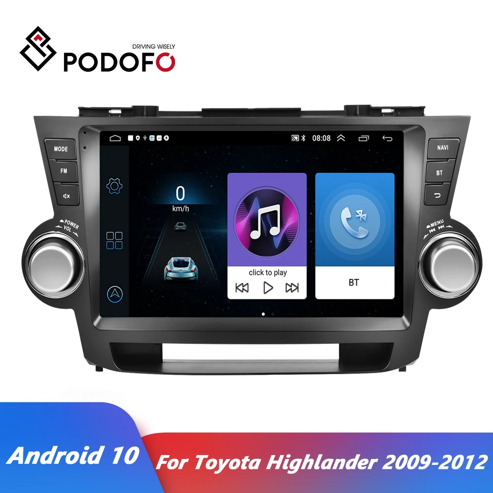 Магнитола Podofo на Android для Toyota Highlander 2009-2012, мультимедийный видеоплеер с GPS, стереоприемник 2DIN 10,1 дюйма
Магнитола Podofo на Android для Toyota Highlander 2009-2012, мультимедийный видеоплеер с GPS, стереоприемник 2DIN 10,1 дюйма