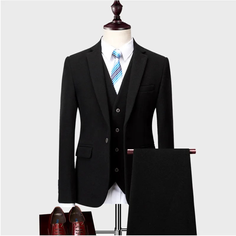 2019 (Jacket+Pant+Vest)Top Quality New Brand Thick Men Woolen Suits Slim Wedding Dress Wool Suit Blazers Coat Waistcoat 96006
2019 (Jacket+Pant+Vest)Top Quality New Brand Thick Men Woolen Suits Slim Wedding Dress Wool Suit Blazers Coat Waistcoat 96006