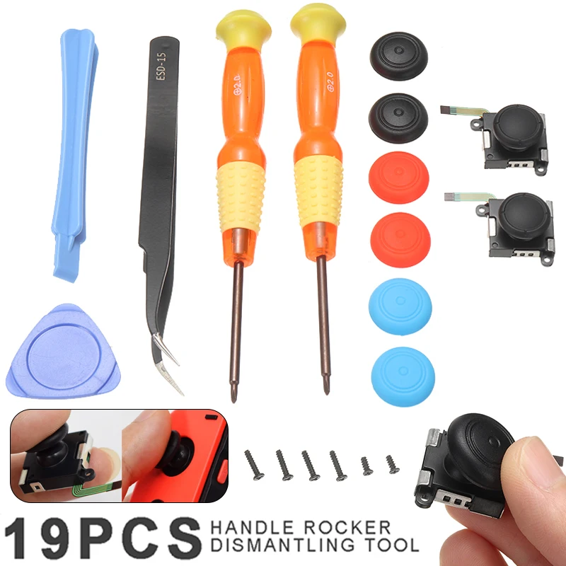 Mew Arrival 3D Analog Joystick Replacement Parts Portable 19-in-1 Game Controller Repair Kit For Nintend Switch NS Joy-con
Mew Arrival 3D Analog Joystick Replacement Parts Portable 19-in-1 Game Controller Repair Kit For Nintend Switch NS Joy-con