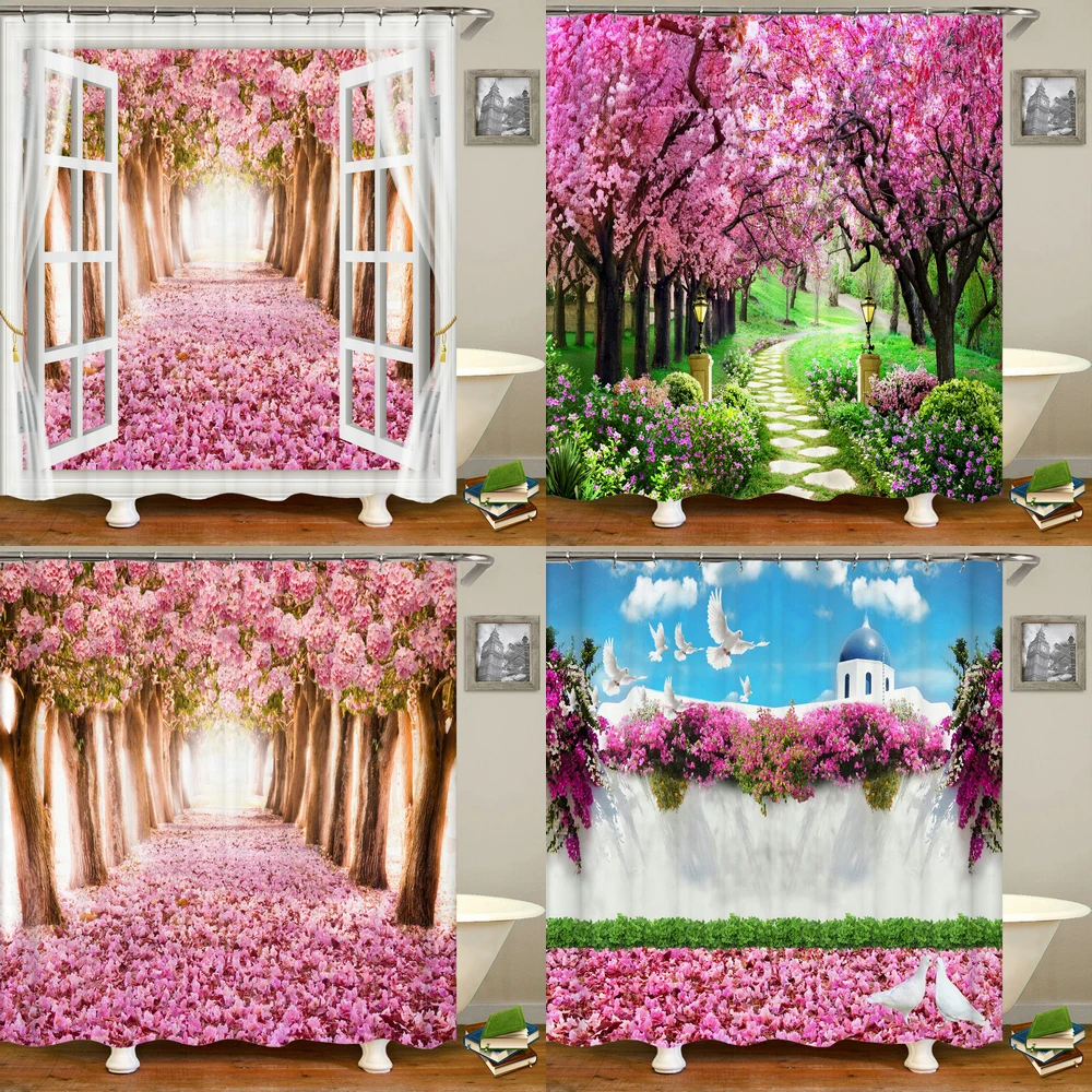 3D Beautiful colorful flower landscape printing bathroom waterproof shower curtain polyester curtain home decoration curtain
3D Beautiful colorful flower landscape printing bathroom waterproof shower curtain polyester curtain home decoration curtain