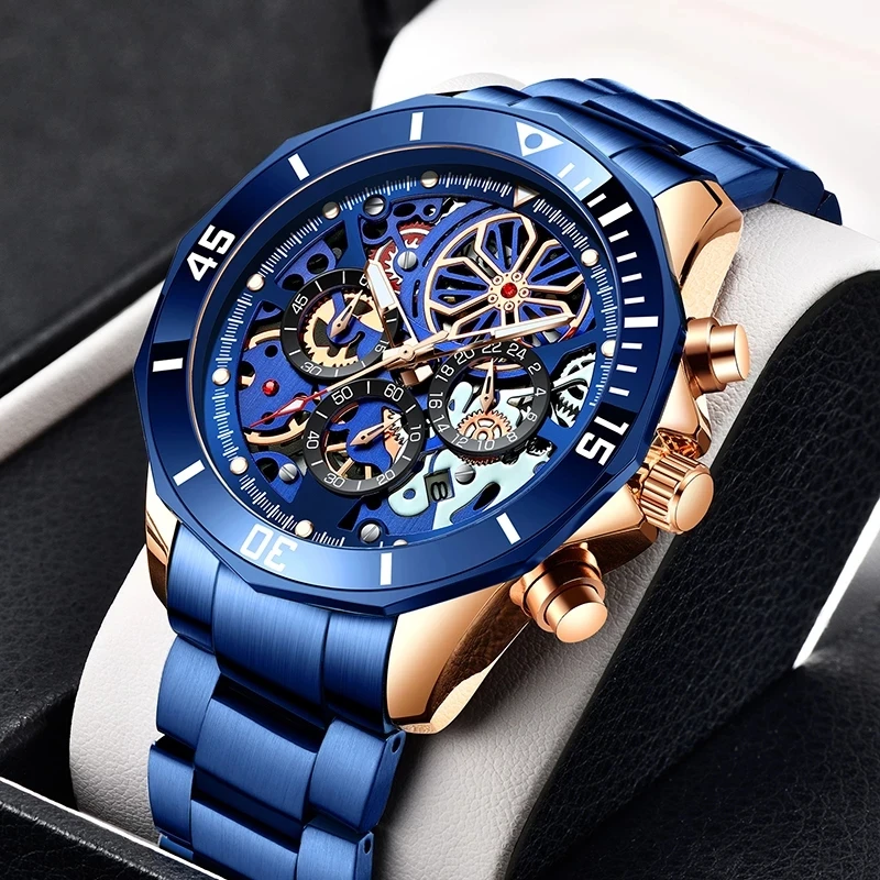 LIGE Fashion Creative Men Watch Top Brand Luxury Hollow Quartz Wrist Watches For Men Waterproof Sport Chronograph Reloj Hombre
LIGE Fashion Creative Men Watch Top Brand Luxury Hollow Quartz Wrist Watches For Men Waterproof Sport Chronograph Reloj Hombre