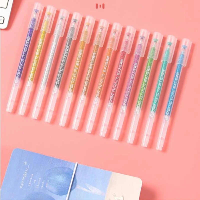 

Fluorescent Color Gel Pen Set Candy Color Gel Pen Art Supplies 1.0mm Bold Point Markers Handwriting Pens Glossy Gel Pens