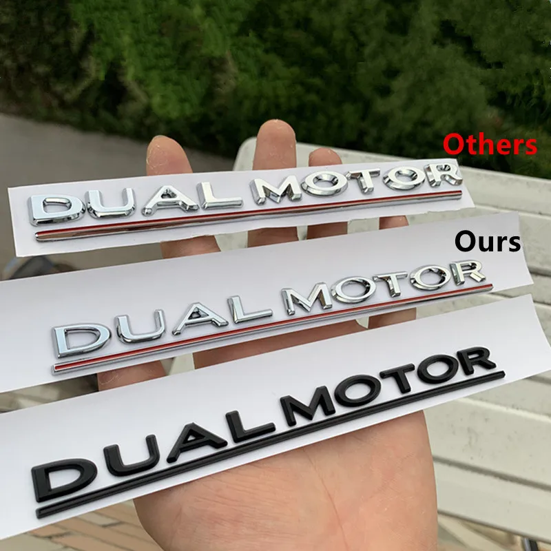 DUAL MOTOR Underlined Letters Emblem for Tesla Model 3 P100D Logo Car Styling High Performance Trunk Badge Sticker Chrome Black
DUAL MOTOR Underlined Letters Emblem for Tesla Model 3 P100D Logo Car Styling High Performance Trunk Badge Sticker Chrome Black
