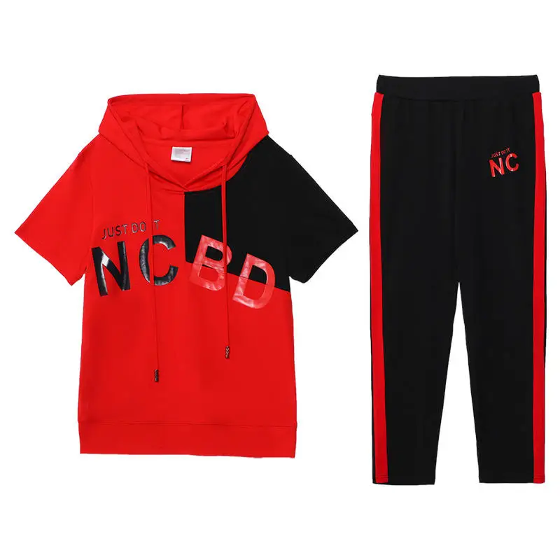 Casual Two Piece Set Summer 2021 New Short Sleeved Hooded T Shirt Loose Pants Stitching Sets Womens Outfits Green Orange Yellow
Casual Two Piece Set Summer 2021 New Short Sleeved Hooded T Shirt Loose Pants Stitching Sets Womens Outfits Green Orange Yellow