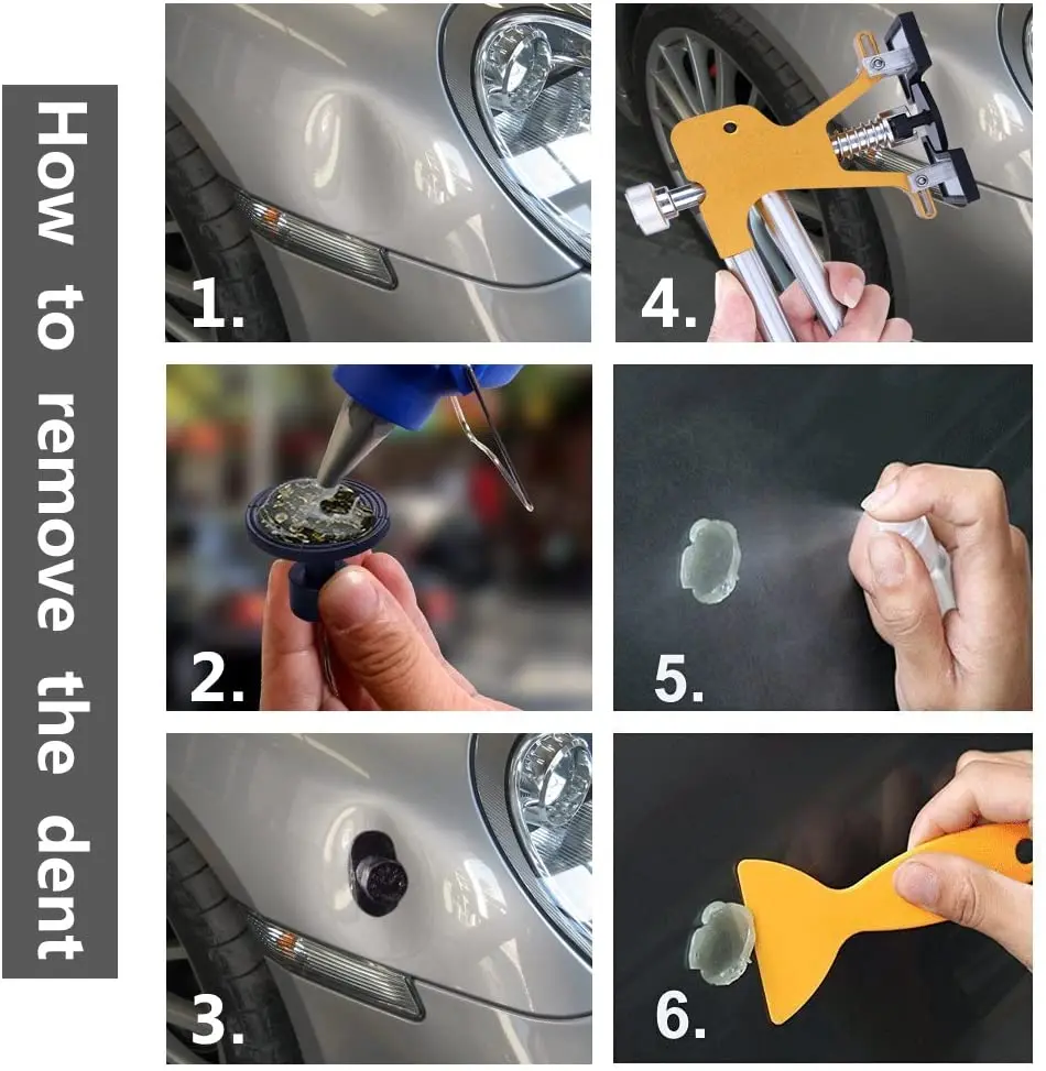 Auto Paintless Dent Repair Kits - Car Dent Puller with Bridge Dent Puller Kit for Automobile Body Motorcycle Refrigerator
Auto Paintless Dent Repair Kits - Car Dent Puller with Bridge Dent Puller Kit for Automobile Body Motorcycle Refrigerator