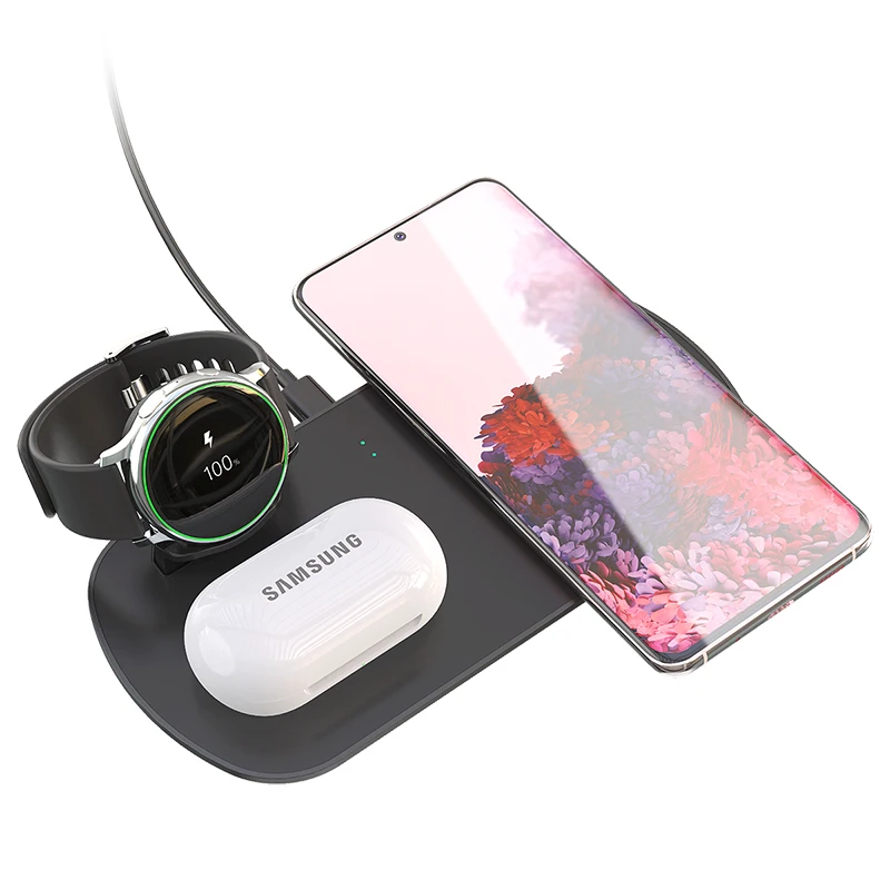 Беспроводная зарядная станция 3 в 1 для Samsung Galaxy Watch, наушников S20, S21 Ultra, 15 Вт, быстрая зарядка для iPhone 11, 12, Huawei
Беспроводная зарядная станция 3 в 1 для Samsung Galaxy Watch, наушников S20, S21 Ultra, 15 Вт, быстрая зарядка для iPhone 11, 12, Huawei