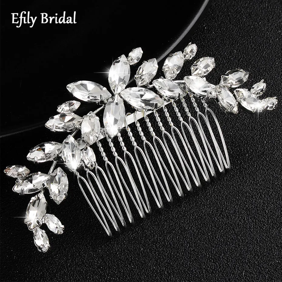 Efily Classic Clear Crystal Hair Comb Wedding Head Jewelry Silver Color Rhinestone Bridal Hair Accessories for Women Bridesmaid
Efily Classic Clear Crystal Hair Comb Wedding Head Jewelry Silver Color Rhinestone Bridal Hair Accessories for Women Bridesmaid