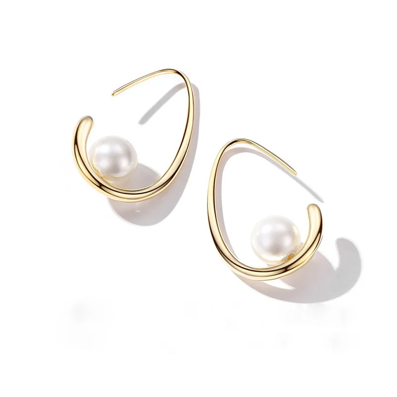 Модные серьги золотого цвета с жемчугом, модные элегантные серьги-гвоздики для женщин, ювелирные изделия, свадебный подарок, 2021 
Модные серьги золотого цвета с жемчугом, модные элегантные серьги-гвоздики для женщин, ювелирные изделия, свадебный подарок, 2021