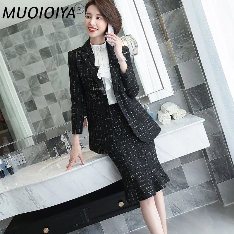 Женские костюмы с юбкой, комплект из двух предметов, Официальный элегантный клетчатый Блейзер, пиджак, офисный женский деловой костюм для р...
Женские костюмы с юбкой, комплект из двух предметов, Официальный элегантный клетчатый Блейзер, пиджак, офисный женский деловой костюм для р...
