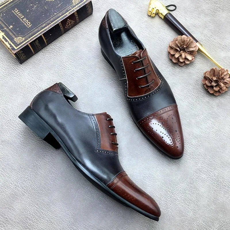 Men's New Handmade Color Matching Straps Brock Business Suits Atmospheric Banquet Wedding Temperament Pu Leather Shoes HL057
Men's New Handmade Color Matching Straps Brock Business Suits Atmospheric Banquet Wedding Temperament Pu Leather Shoes HL057