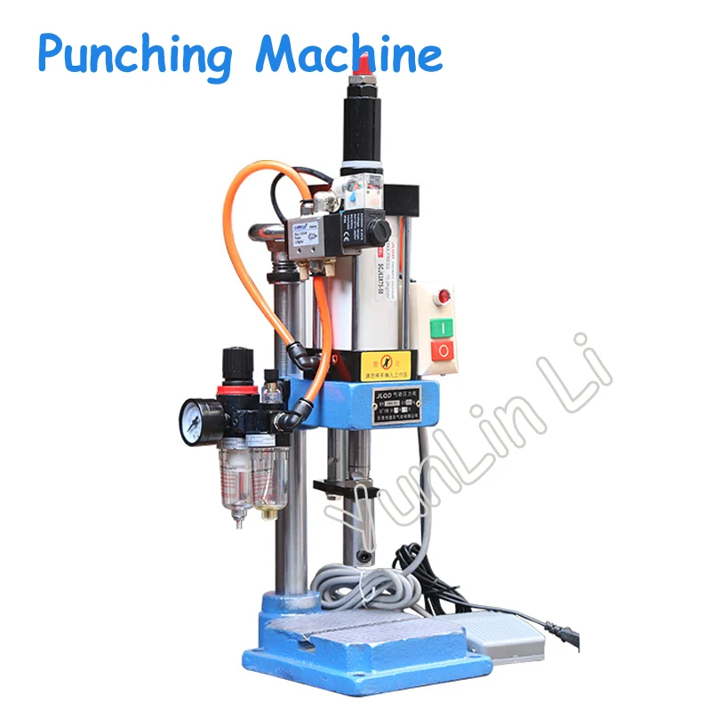 

Pneumatic Punching Machine Hand Press Machine Adjustable Force 200KG Pneumatic Puncher 110V/220V Single Column