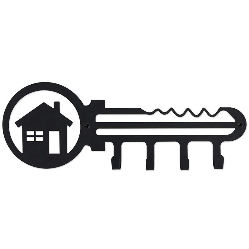 Decorative Wall Mounted Iron Key Holder, 4 Key Hooks Organizer for Car or House Keys, Key Rack (the Way Home)
Decorative Wall Mounted Iron Key Holder, 4 Key Hooks Organizer for Car or House Keys, Key Rack (the Way Home)