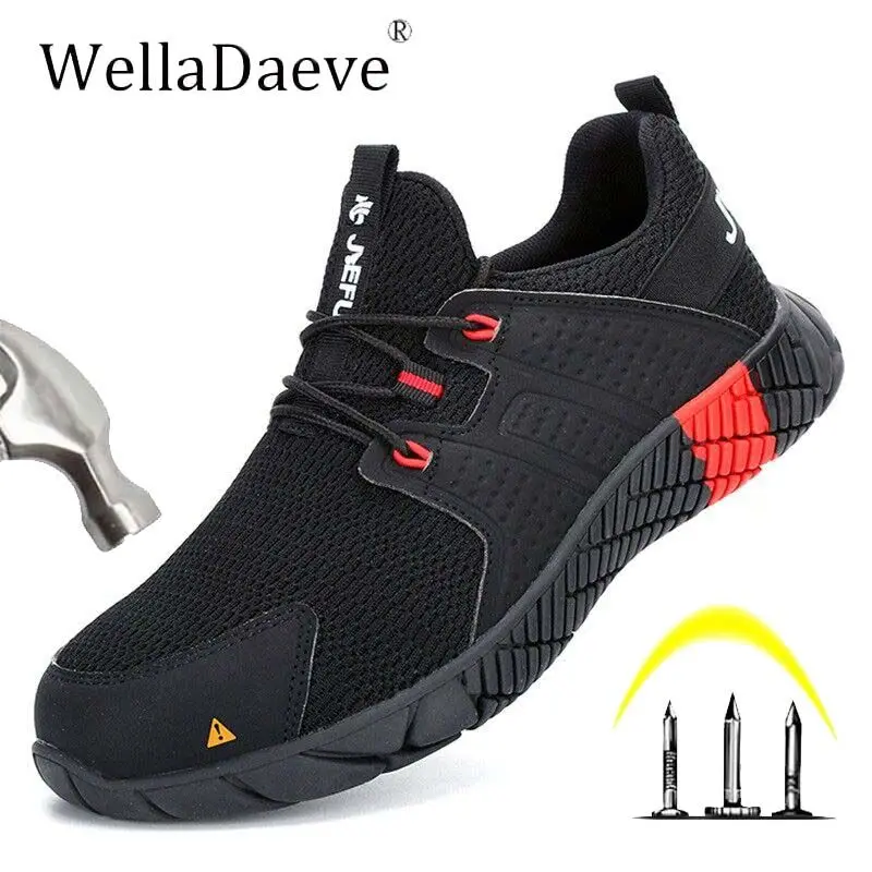Safety Work Shoes For Men Lightweight Breathable Construction Sneakers Anti-smashing Male Steel Toe Work Boots Plus Size 36-48
Safety Work Shoes For Men Lightweight Breathable Construction Sneakers Anti-smashing Male Steel Toe Work Boots Plus Size 36-48