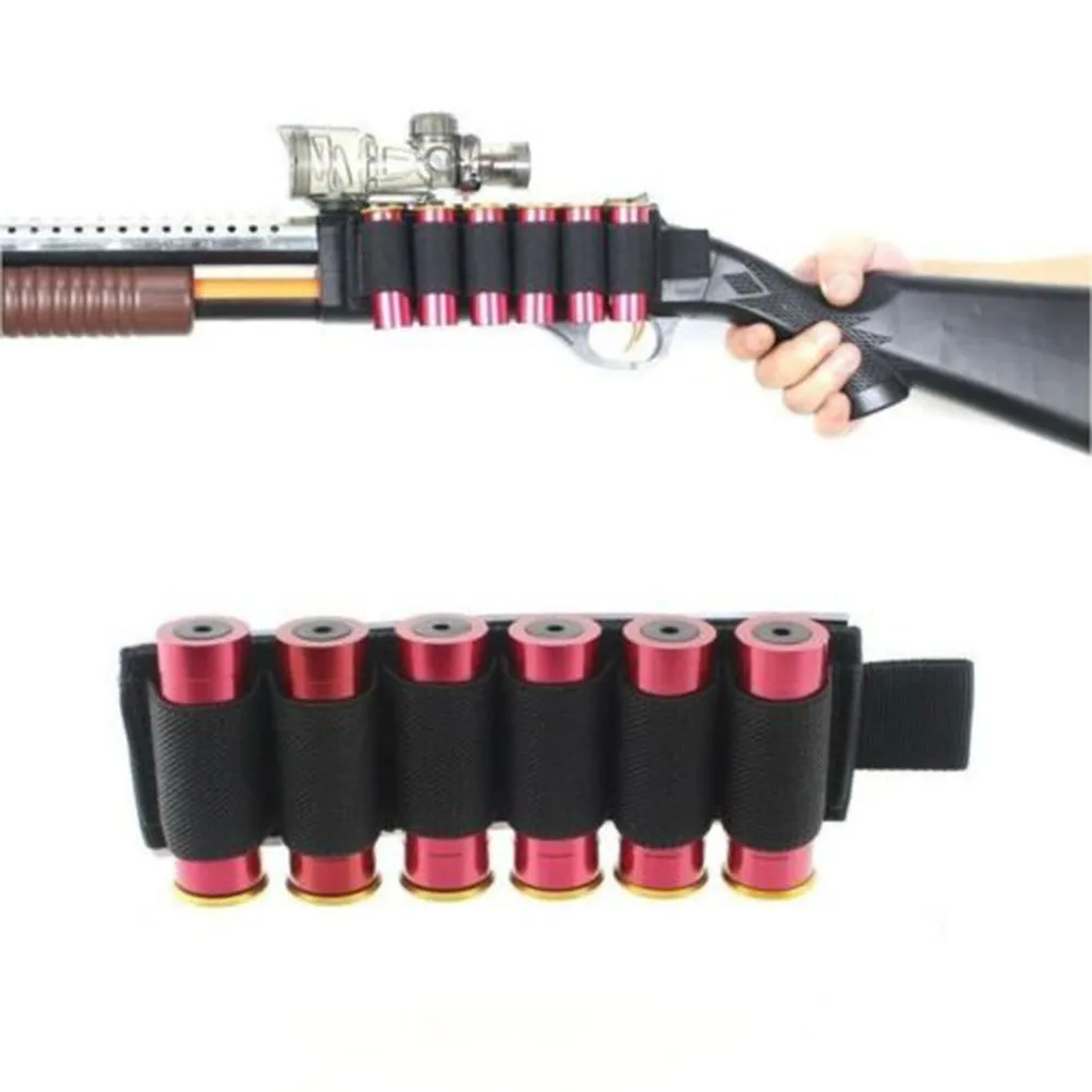 6 Round Ammo Pouch Hunting Shotgun Stock Shell 12 Gauge Buttstock Shell Bullet Holder Strip Nylon Airsoft Right Handed 17x5cm
6 Round Ammo Pouch Hunting Shotgun Stock Shell 12 Gauge Buttstock Shell Bullet Holder Strip Nylon Airsoft Right Handed 17x5cm