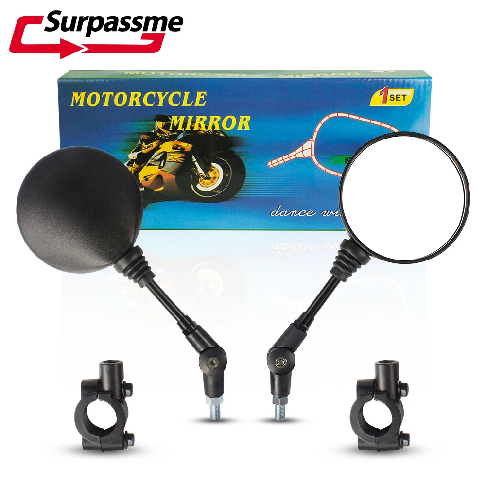 360° Adjustable Foldable Motorcycle Rear View Mirror Round 22mm Handlebar Mount Motorbike Rear View Side Mirrors Scooter Mirrors
360° Adjustable Foldable Motorcycle Rear View Mirror Round 22mm Handlebar Mount Motorbike Rear View Side Mirrors Scooter Mirrors