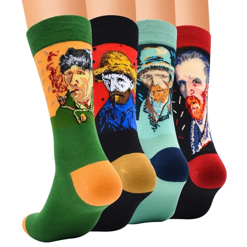 1 Pair Fashion Hip Hop Man Socks Harajuku Casual Sports Skateboard Funny Retro Art World Famous Painting Series Male Socks
1 Pair Fashion Hip Hop Man Socks Harajuku Casual Sports Skateboard Funny Retro Art World Famous Painting Series Male Socks