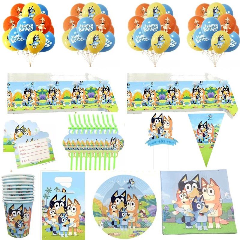 94pcs/lot Dog family Theme Napkins Plates Cups Straws Banner Latex Balloon Cake Flag Invitation Cards Gifts Bags Tablecloth
94pcs/lot Dog family Theme Napkins Plates Cups Straws Banner Latex Balloon Cake Flag Invitation Cards Gifts Bags Tablecloth