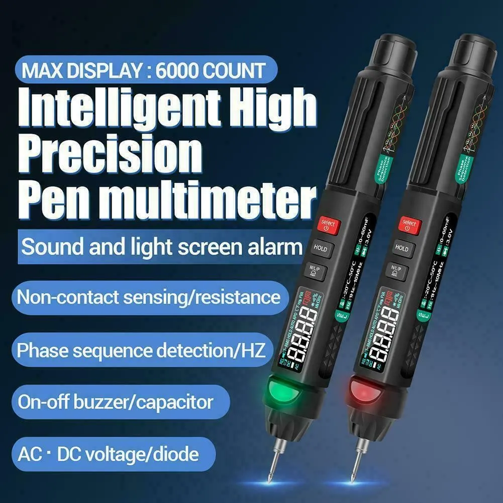 A3008 A3007 RMS Digital Pen Multimeter Counts Inteligent Automatic Meter AC DC Voltage Tester Resistance Frequency
A3008 A3007 RMS Digital Pen Multimeter Counts Inteligent Automatic Meter AC DC Voltage Tester Resistance Frequency