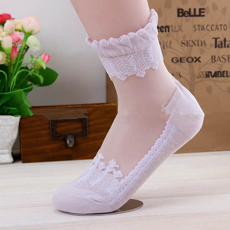 Clearance Sale Korean Lace Crystal Women's Socks Summer Thin Mesh Transparent Short Socks Japanese Kawaii Glass Silk Crew Socks
Clearance Sale Korean Lace Crystal Women's Socks Summer Thin Mesh Transparent Short Socks Japanese Kawaii Glass Silk Crew Socks