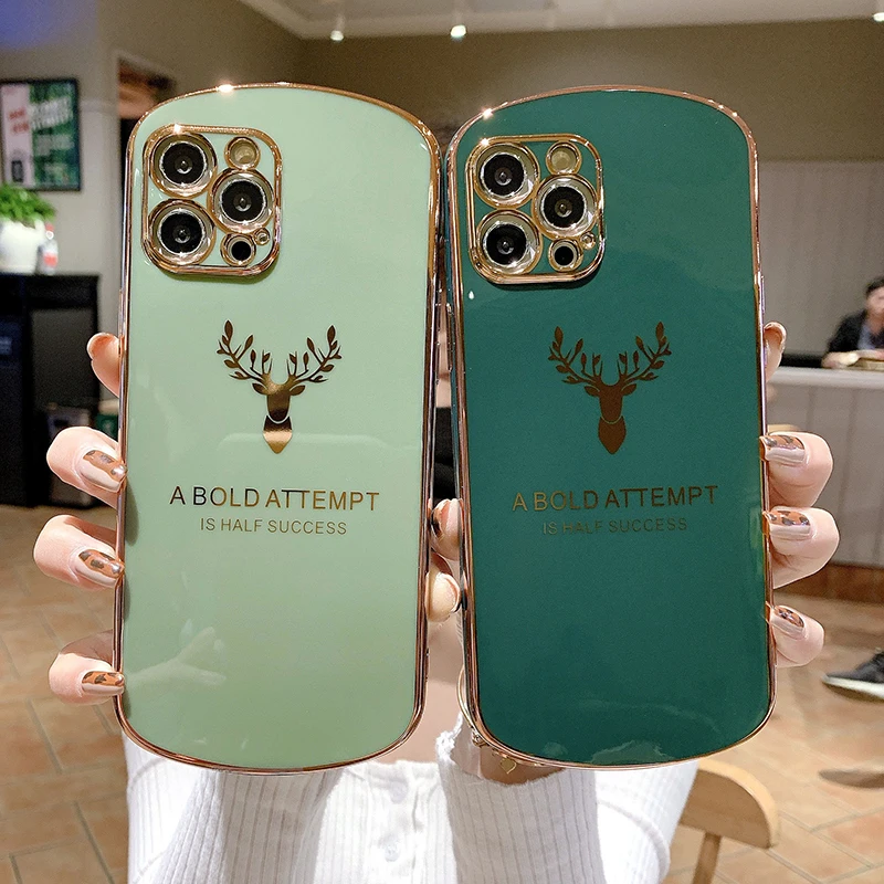 Ultra-thin Oval Christmas Deer Plating Silicone Phone Case For iPhone 13 12 11 Pro Max SE XSmax XR X 8 7 Plus Luxury Soft Cover
Ultra-thin Oval Christmas Deer Plating Silicone Phone Case For iPhone 13 12 11 Pro Max SE XSmax XR X 8 7 Plus Luxury Soft Cover