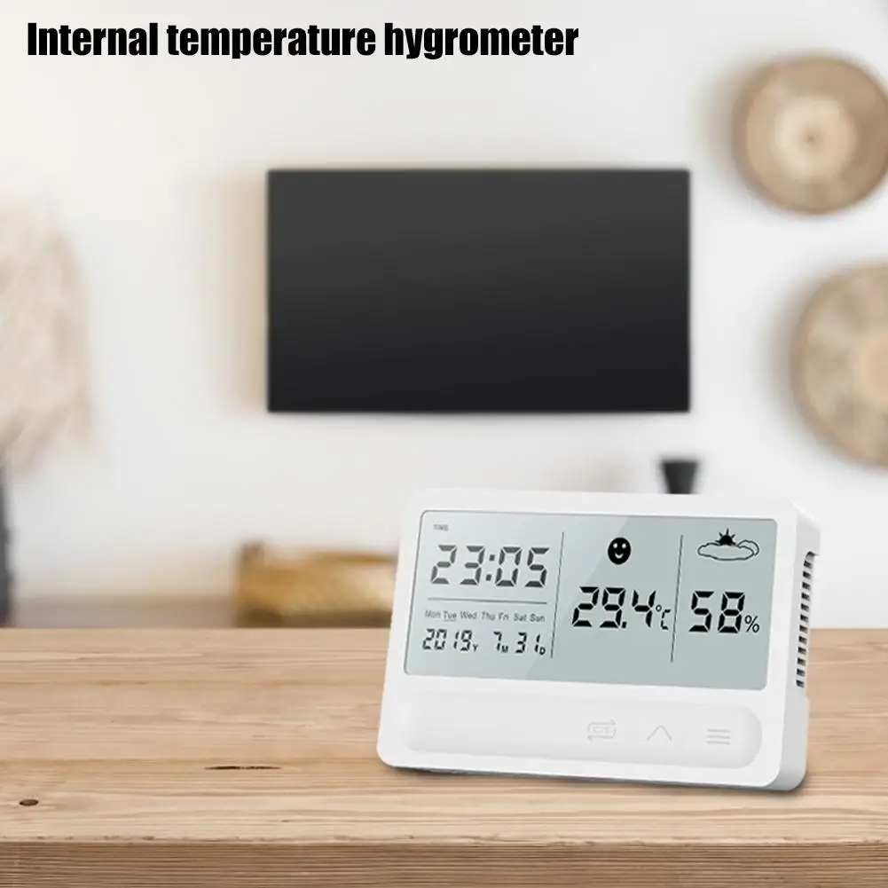 LCD Digital Thermometer Touch Screen Digital Indoor Hygrometer Alarm Clock Temperature Instrument Weather Station home
LCD Digital Thermometer Touch Screen Digital Indoor Hygrometer Alarm Clock Temperature Instrument Weather Station home