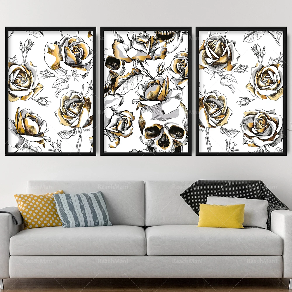 Prints Black & Gold Floral Abstract Rose Skulls Flower Wall Art Print Picture Gallery Wall Poster Decor Gift
Prints Black & Gold Floral Abstract Rose Skulls Flower Wall Art Print Picture Gallery Wall Poster Decor Gift