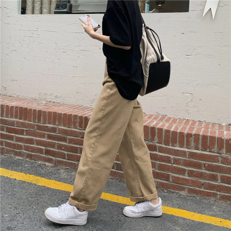 Jeans Women 2021 New Women Pants European and American Style Retro Brown Pocket High Waist Straight Pants Female Casual Pants
Jeans Women 2021 New Women Pants European and American Style Retro Brown Pocket High Waist Straight Pants Female Casual Pants